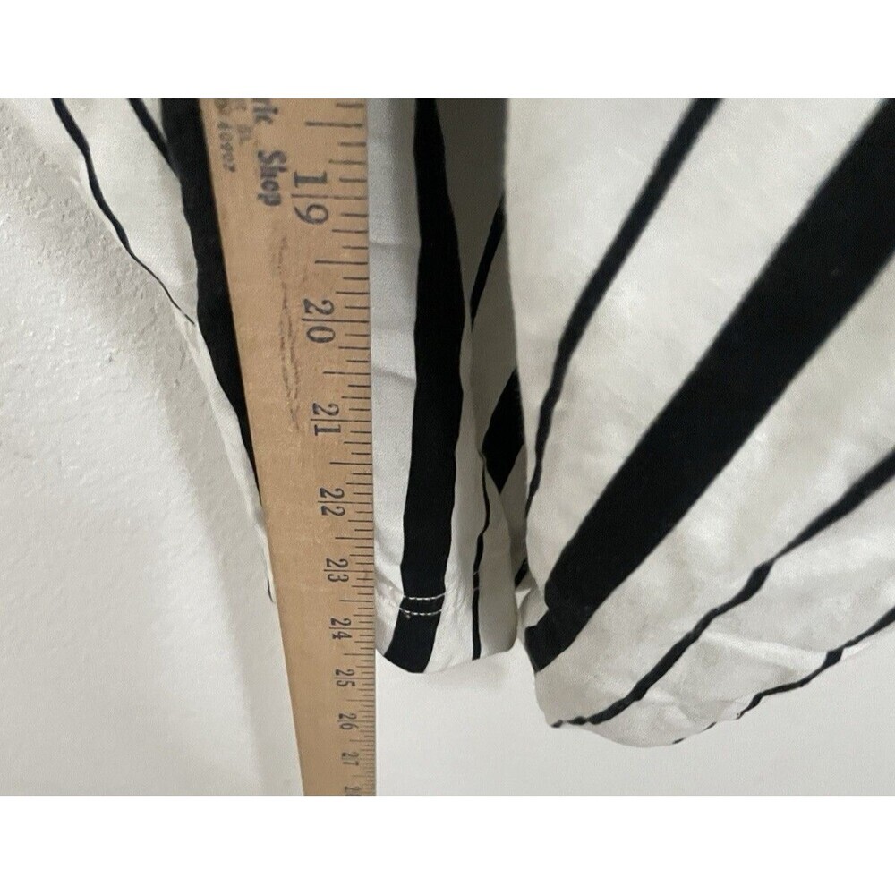 LOFT Women’s Size 6 Black Striped Jumpsuit Linen Blend Belted Button Front Chic - Picture 7 of 9